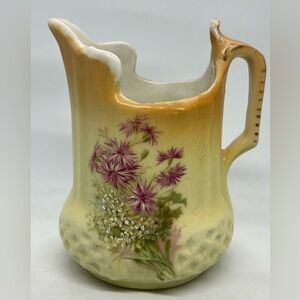 Victorian Porcelain Creamer-Hand Painted Floral Designs